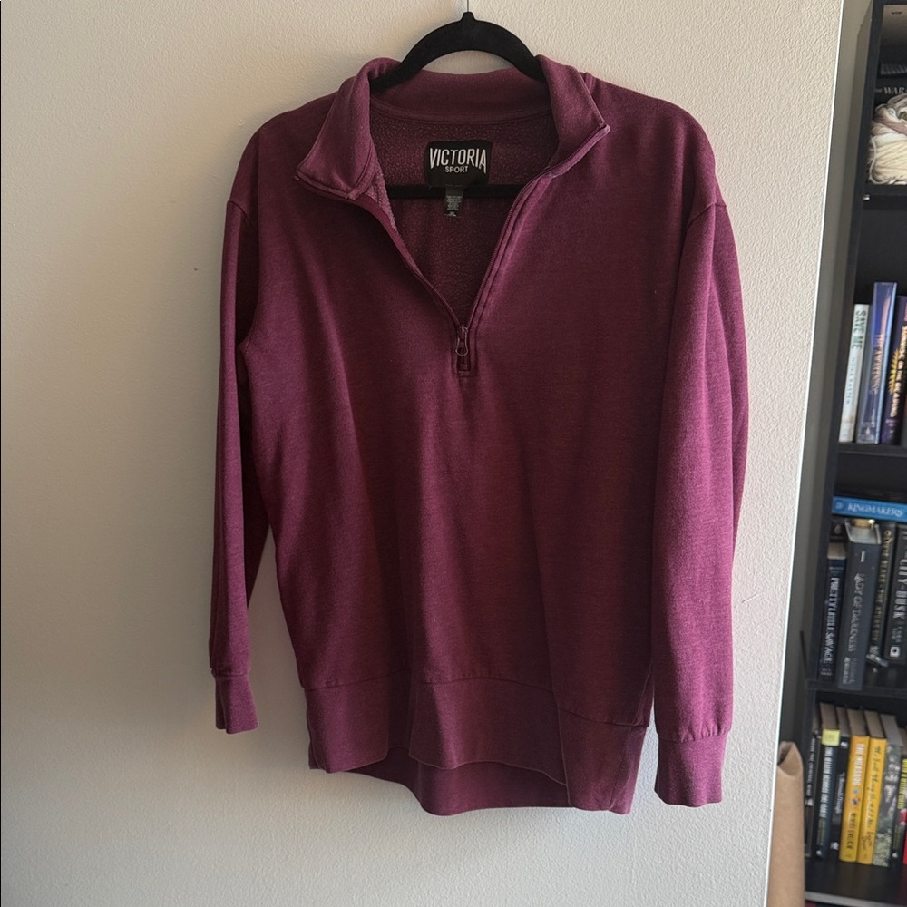 Woman’s Purple Quater Zip Sweatshirt